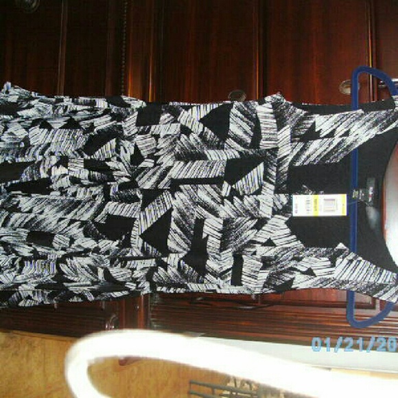 White n black Short dress