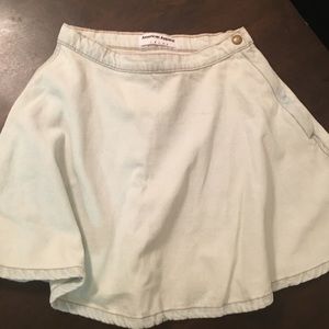 American Apparel flared denim high waisted skirt