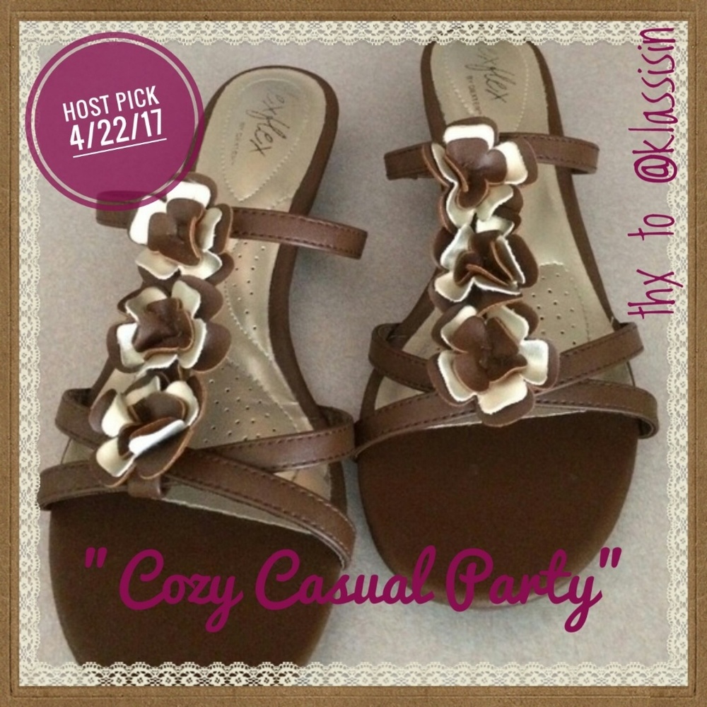 🎉HP🎉Dexter:Great pair of brown and gold sandals!
