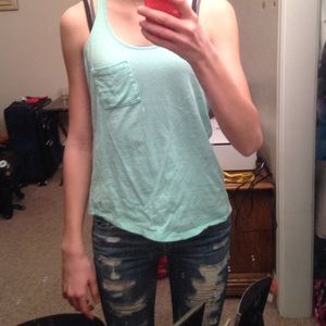 XS mint green tank from zumiez!