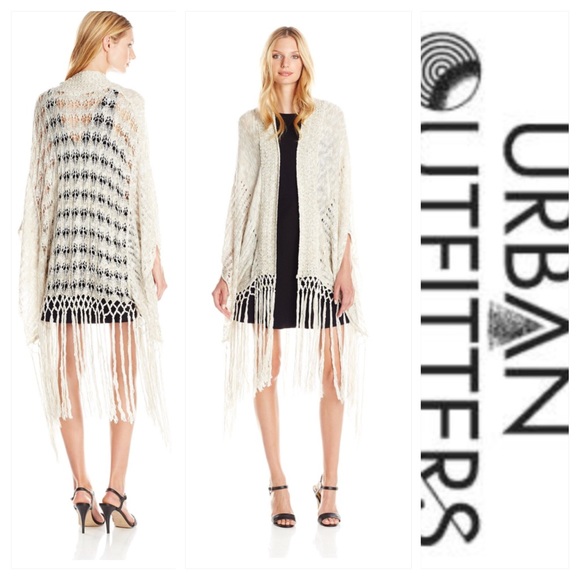 Urban Outfitters Long Open Cardigan Tassels