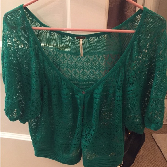 Free people crochet cardigan