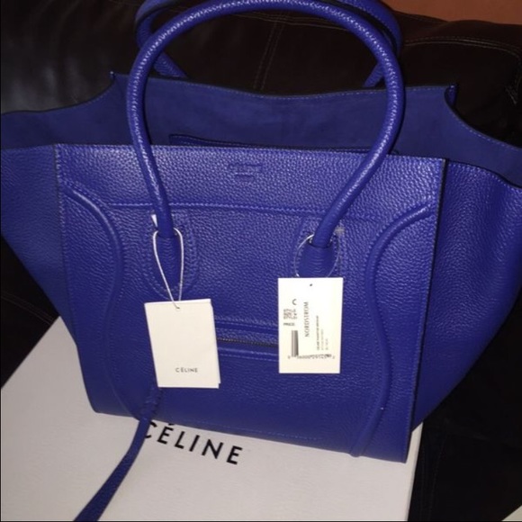 Celine Royal Blue Phantom medium luggage bag