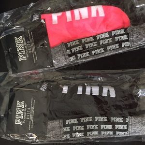 2 NWT PINK SOCKS AND HEADBANDS