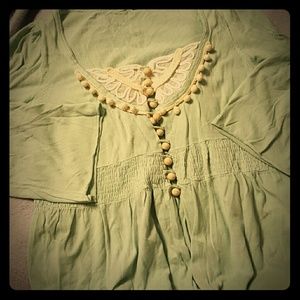 NWOT Anthropologie Whimsical Mint Cardigan