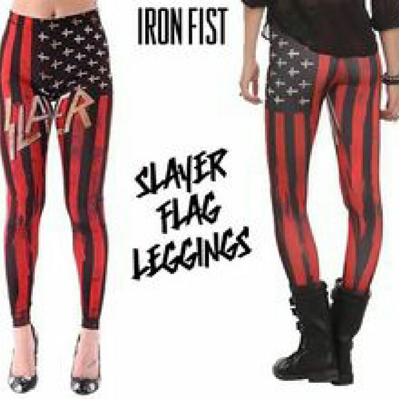 Iron Fist Slayer Flag Leggings