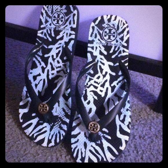 AUTHENTIC Tory Burch Navy Flip Flops