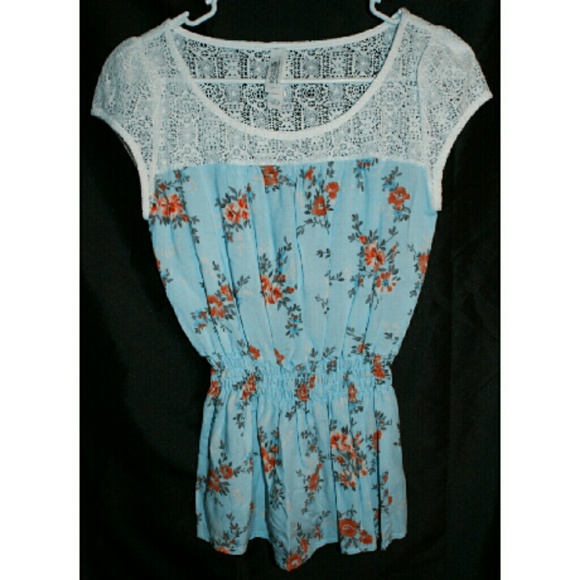 ❌BUNDLED❌Floral Print Lace Blouse Sz XS - Picture 4 of 4