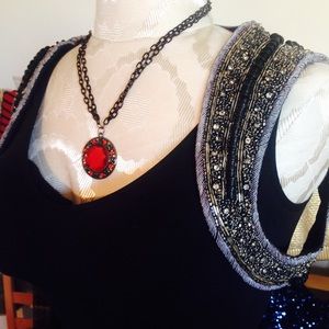 Beaded " Halter" wear over simple top or dress