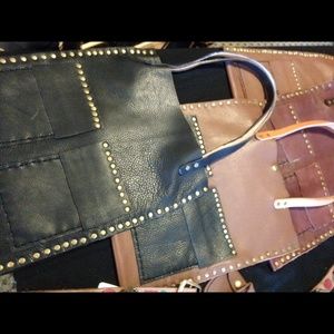 Tumbled leather bags