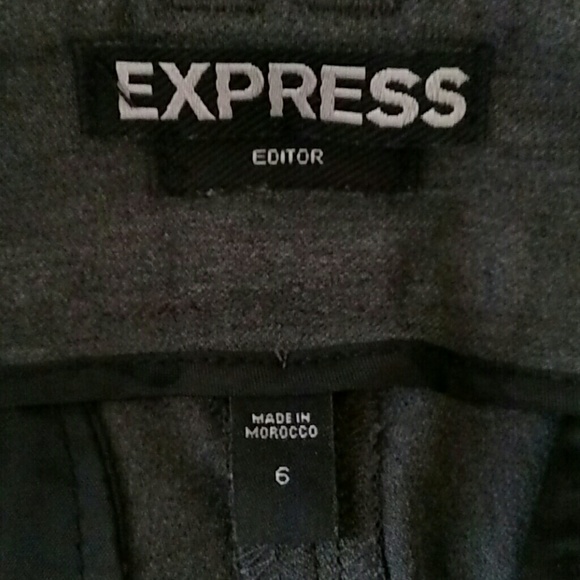 Express Editor grey crops. Size 6.