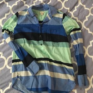 XS jcrew striped button down
