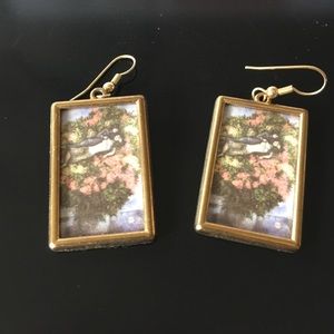 Art Portrait Dangle Pierced Earrings