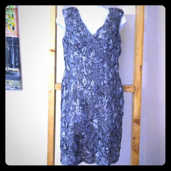 Beautiful grey cocktail dress!