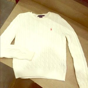 Women's Ralph Lauren cable knit sweater, large