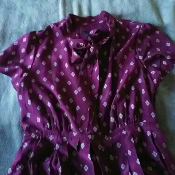 J crew silk pleated shirtdress size 12