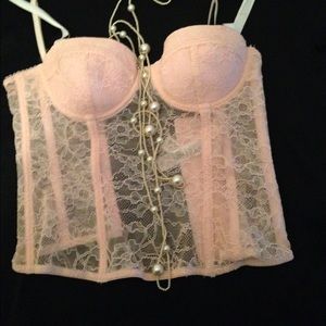 Pink Lace Bustier