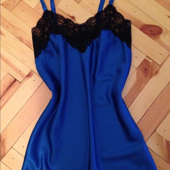 Cobalt Silk Slip