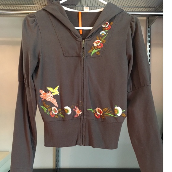 Anthropologie Saturday Sunday embroidered hoodie