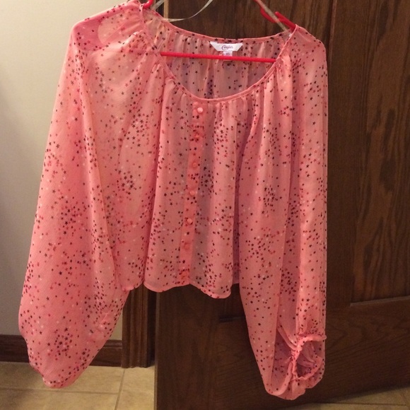 Pink See Through Crop Top