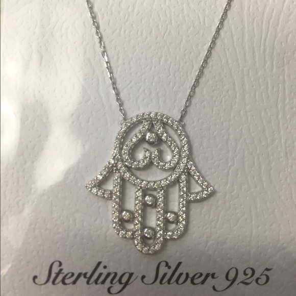 Sterling Silver Hamsa Necklace - Picture 4 of 4