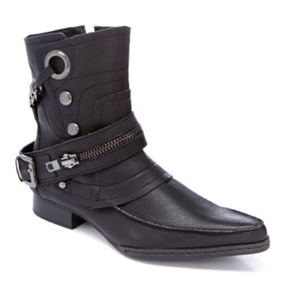 Black Swank Pointed Boot - Picture 1 of 4