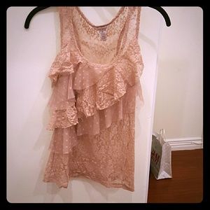 Pink lace shirt