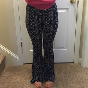 Navy cotton palazzo pants