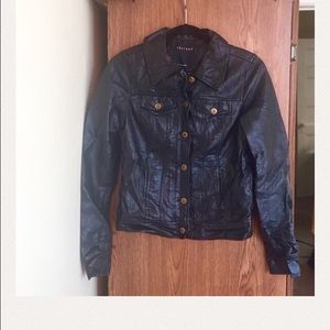 Lane Crawford -Black motto biker jacket (M)