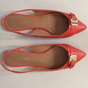 Nine West 9 M Anyamarie sling back flats
