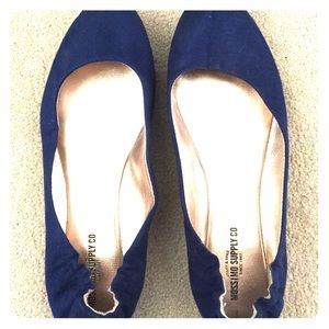 Blue ballet flats
