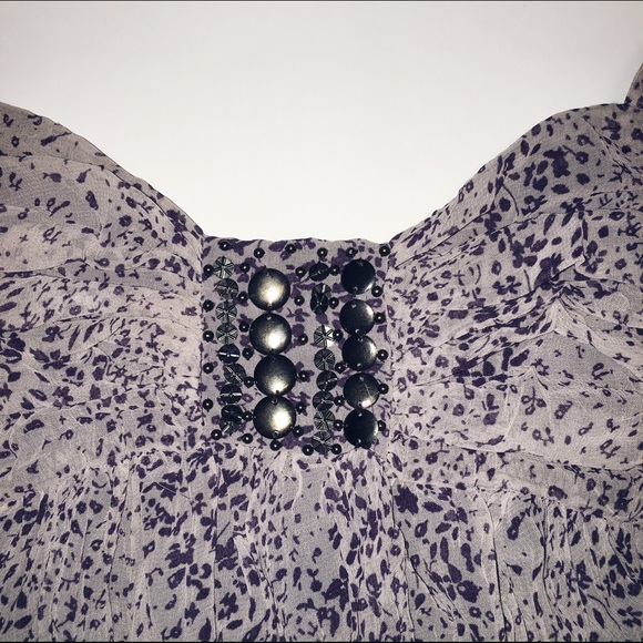 Hazel for Anthropologie Purple Halter Top - Picture 4 of 4