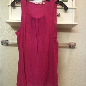 Pink sleeveless top
