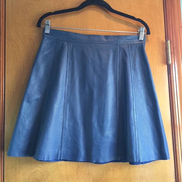Marc By Marc Jacobs Navy Leather Skirt