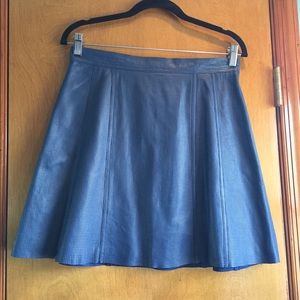 Marc By Marc Jacobs Navy Leather Skirt