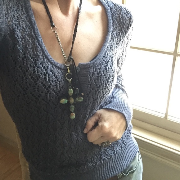 Axcess Sweaters - Pointelle Stitch Sweater