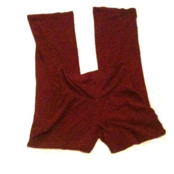 Maroon yoga pants
