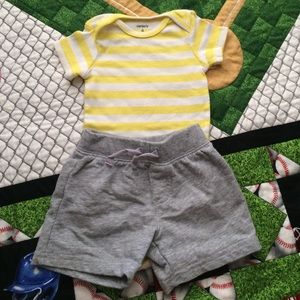 Carters onesie and shorts set