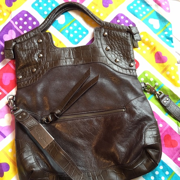 Foley & Corinna Brown Croco Lady Tote