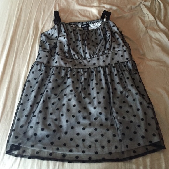 Torrid dotted sheer tank