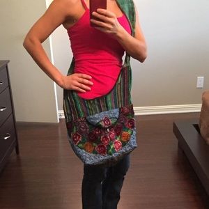 Mexican embroidered cross body bag