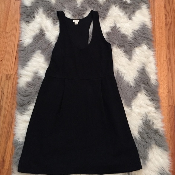Jcrew black racerback dress - size 10