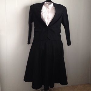 JH Collectibles black business suit, full skirt