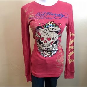 Ed Hardy "Love Kills Slowly" Thermal Tee