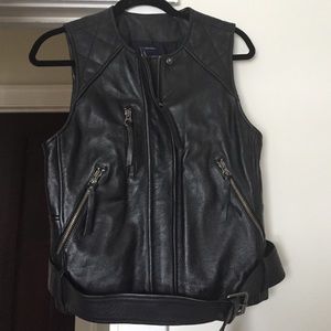 Madewell Genuine Leather Moto Vest