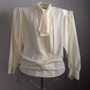 Laura and Jayne ivory/cream blouse vintage
