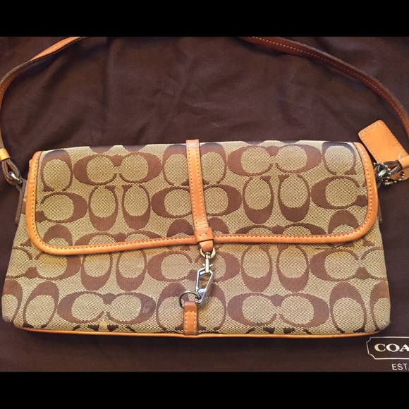Coach Signature Print Handbag