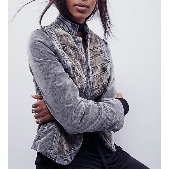 •ISO• Free People Washed Cord Velvet Band Jacket