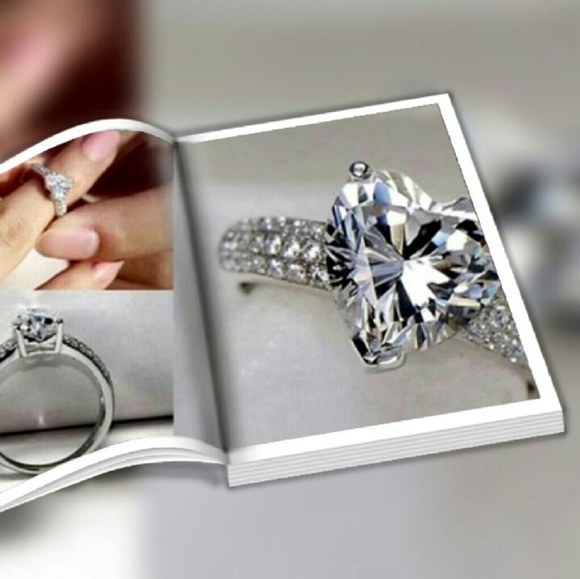 3ct CZ Diamond Platinum FILLED ?? Ring...