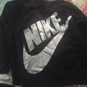 Glitter Nike crew neck